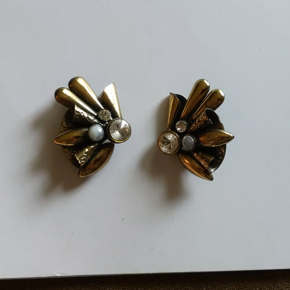 Clip on costume earrings.